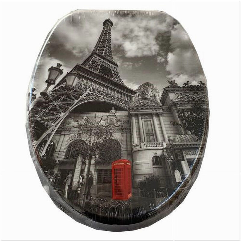 foto del prodotto trade shop traesio cleafe copriwater sedile wc water bagno universale cerniere parigi cabina rossa 69007 