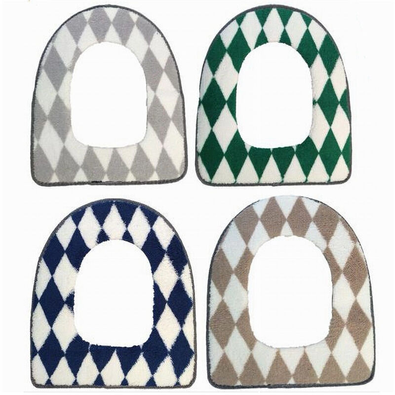 foto del prodotto trade shop traesio cleafe cuscino copri water seduta copertura morbida wc fantasia rombi colorato 87202 3,5