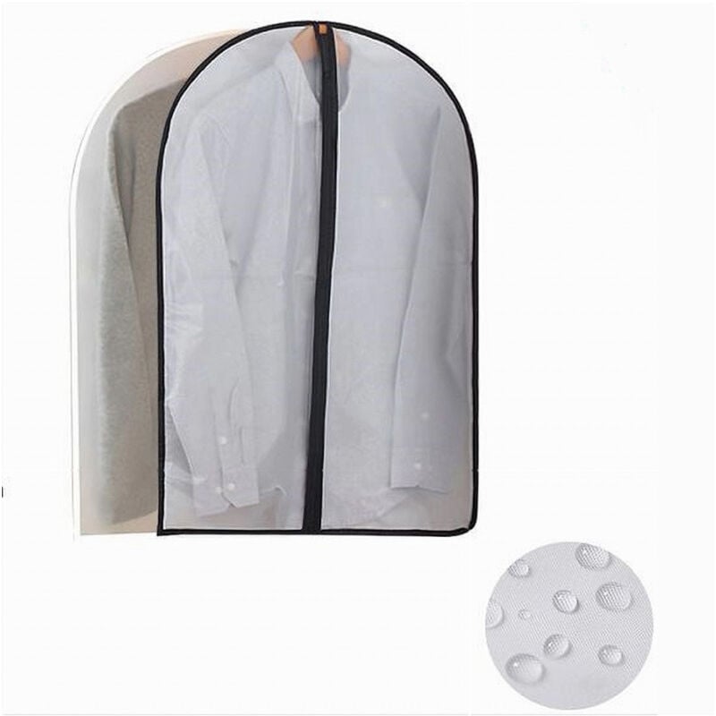 foto del prodotto trade shop traesio cleafe custodia copriabito fodera indumenti giacca cappotto con cerniera 60x100cm 87415 