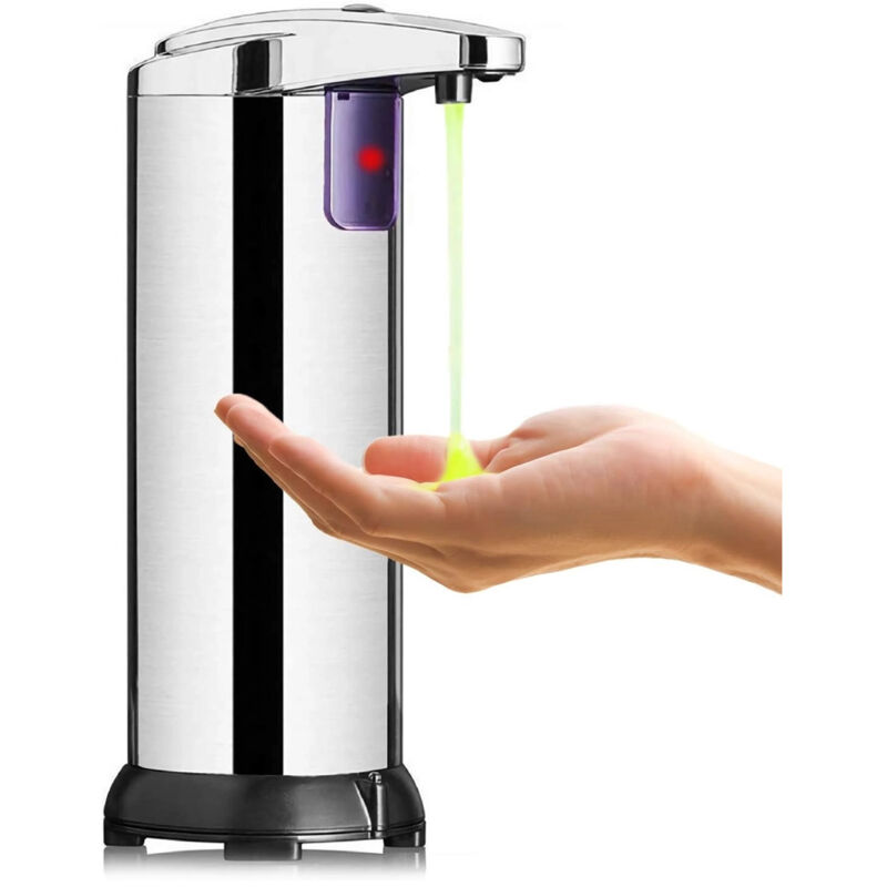 foto del prodotto trade shop traesio cleafe dispenser di sapone liquido automatico con sensore erogatore sapone mani bagno 59385 