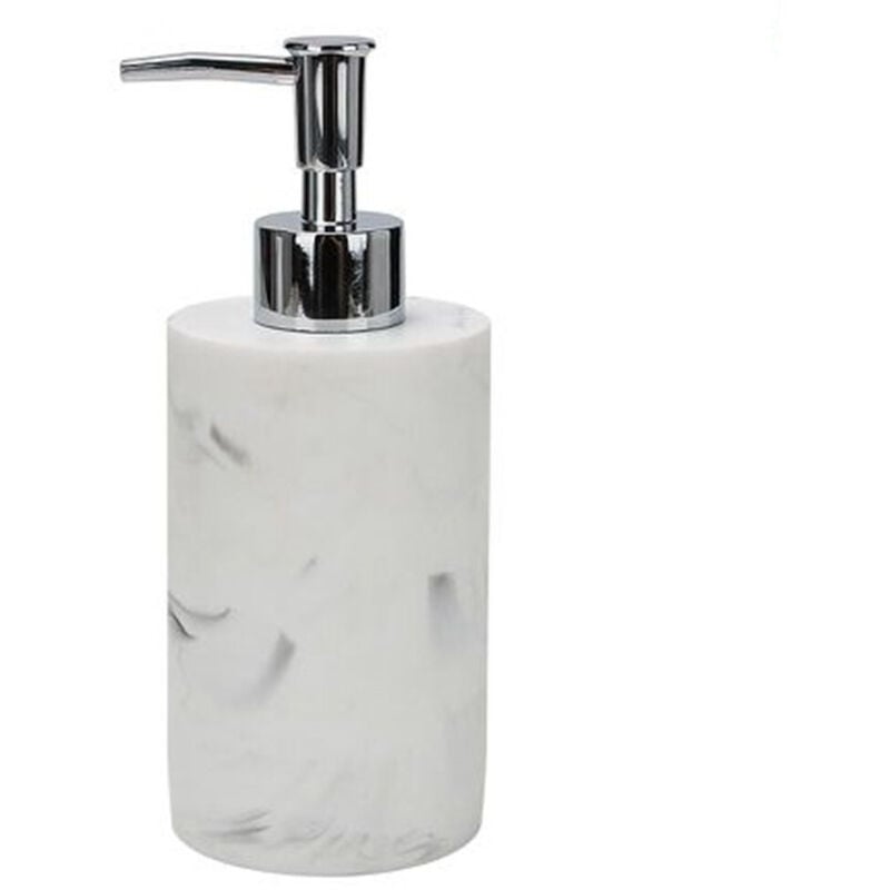 foto del prodotto trade shop traesio - cleafe - dispenser dosatore sapone liquido accessorio bagno arredo effetto marmo bianco 87829 -