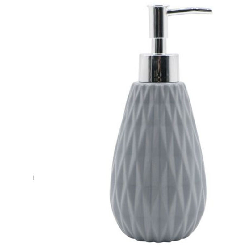 foto del prodotto trade shop traesio cleafe dispenser per sapone liquido grigio lavorato accessori per arredo bagno 79950 