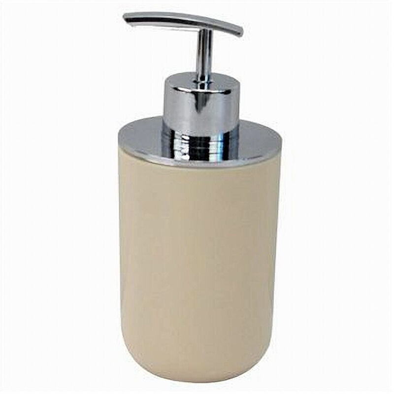 foto del prodotto trade shop traesio cleafe dispenser porta sapone liquido beige silver per ricambio accessori bagno 79880 