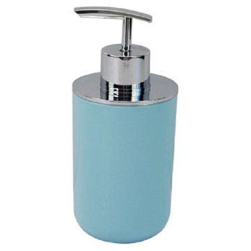 foto del prodotto trade shop traesio cleafe dispenser porta sapone liquido celeste silver per ricambio accessori bagno 79886 