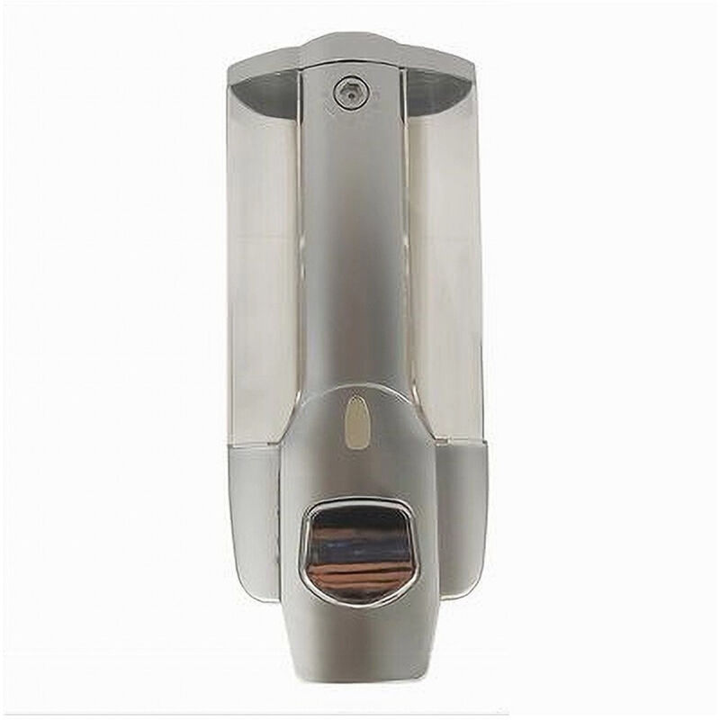 foto del prodotto trade shop traesio cleafe dispenser porta sapone liquido dosatore grigio bagno parete doccia 350 ml 69413 