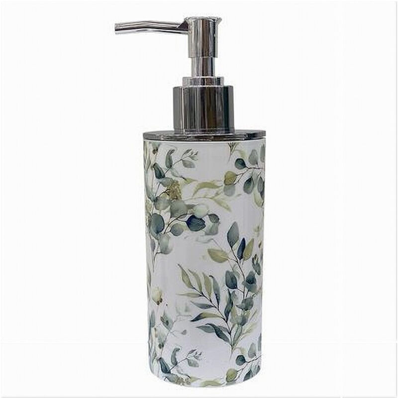 foto del prodotto trade shop traesio cleafe dispenser porta sapone liquido fiori foglie accessorio per arredo bagno 87053 