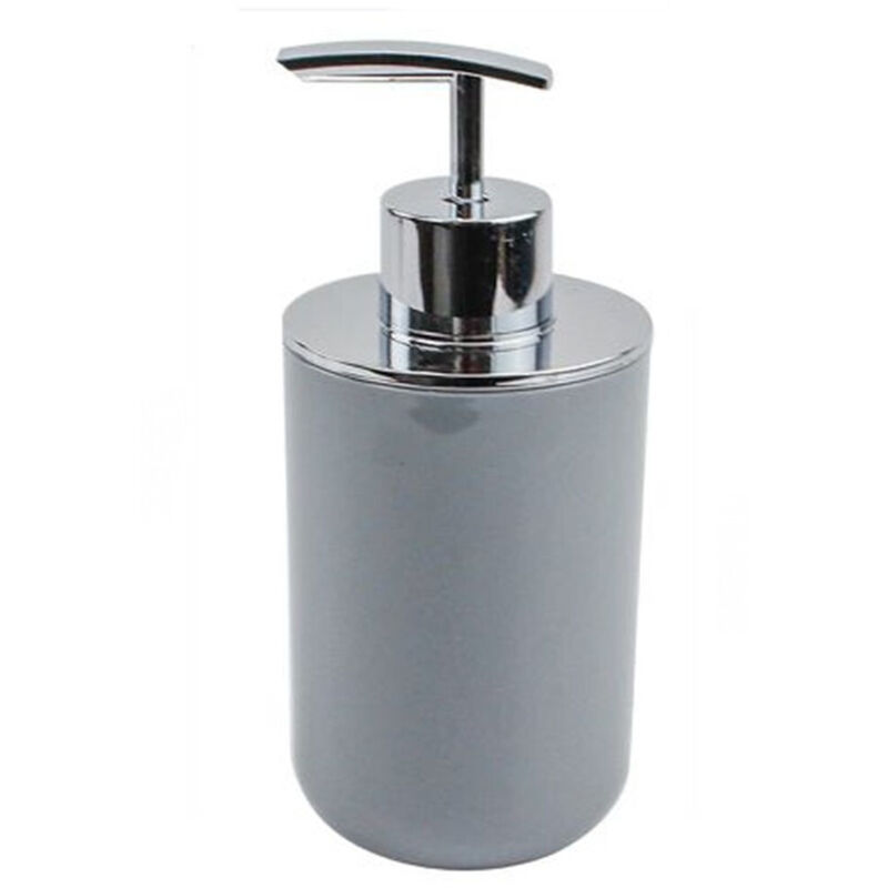 foto del prodotto trade shop traesio - cleafe - dispenser porta sapone liquido grigio chiaro per ricambio accessori bagno 69469 -