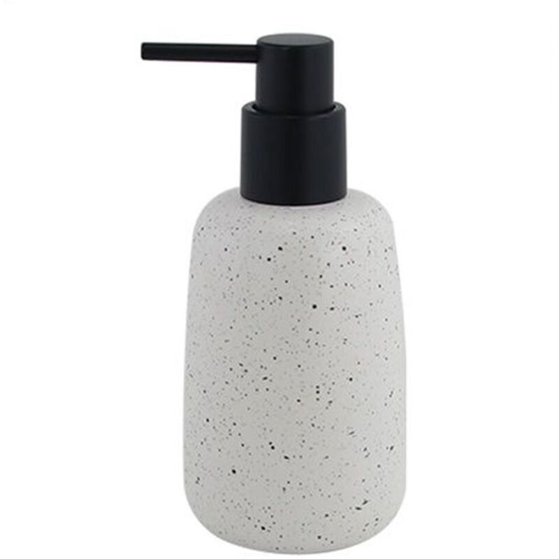 foto del prodotto trade shop traesio cleafe dispenser porta sapone liquido in ceramica bianco effetto pietra granito bagno 87805 