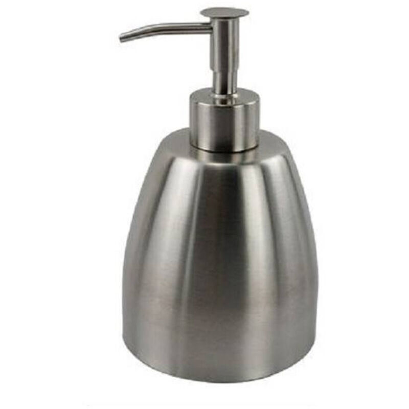 foto del prodotto trade shop traesio cleafe dispenser porta sapone liquido portasapone in metallo satinato elegante 69457 