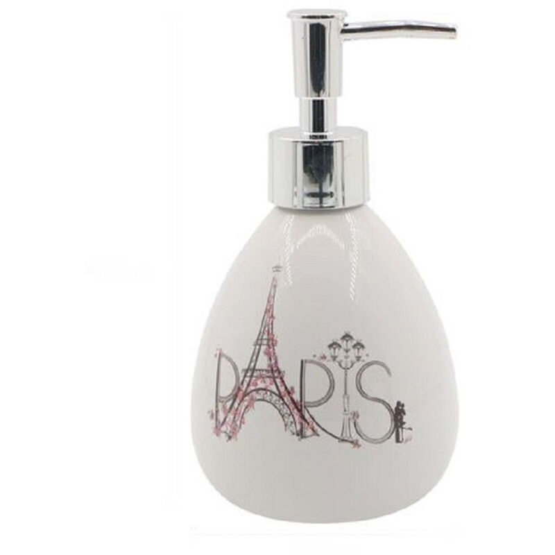 foto del prodotto trade shop traesio cleafe dispenser porta sapone liquido scritta paris portasapone accessorio bagno 87035 