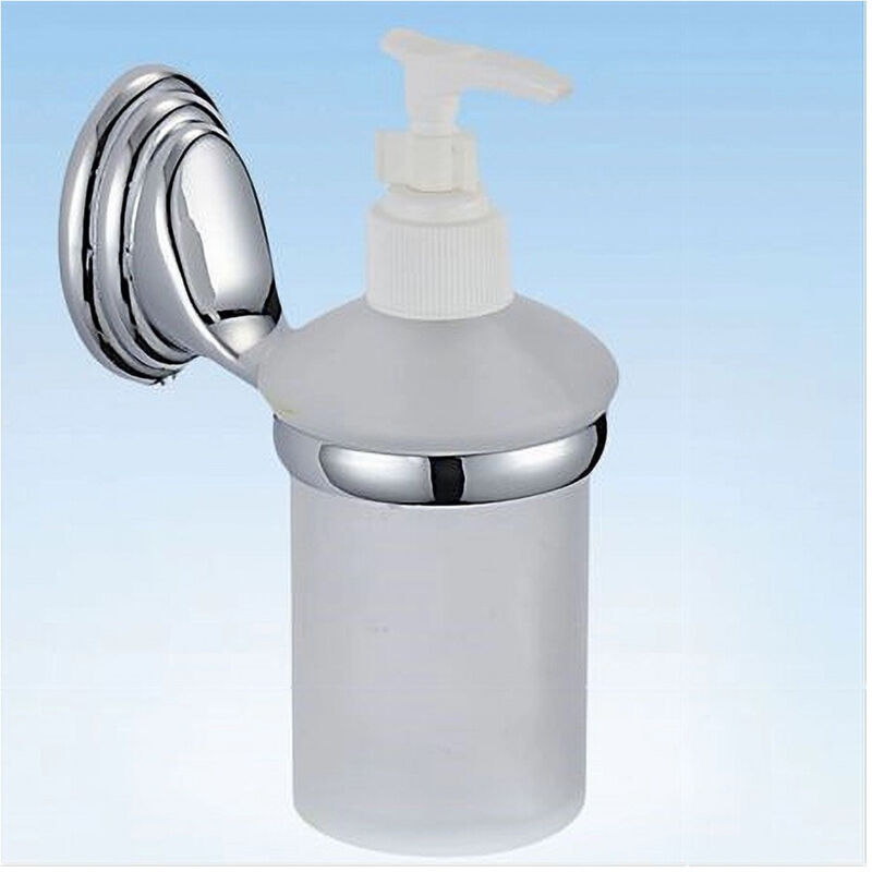foto del prodotto trade shop traesio cleafe dispenser porta sapone liquido vetro satinato fissaggio parete bagno circle 52028 