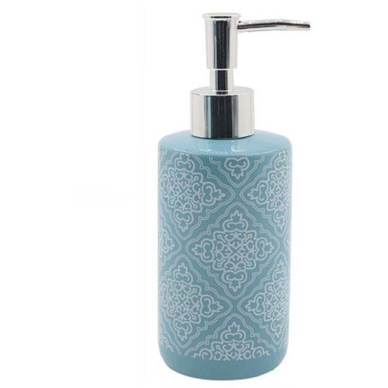 foto del prodotto trade shop traesio cleafe dispenser portasapone liquido azzurro con maioliche arredo accessori bagno 87021 