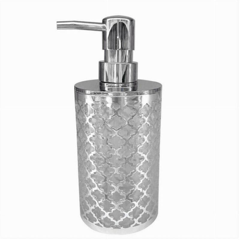 foto del prodotto trade shop traesio cleafe dispenser sapone liquido accessorio bagno argento stile barocco dosatore 59106 
