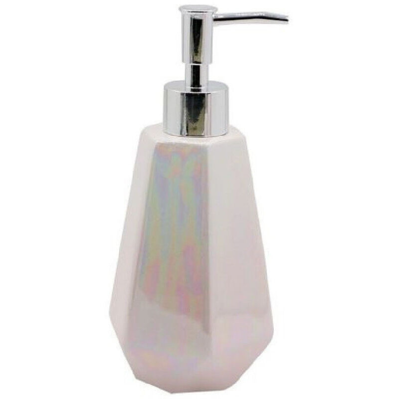 foto del prodotto trade shop traesio - cleafe - dispenser sapone liquido esagonale effetto visivo accessori arredo bagno 79939 -
