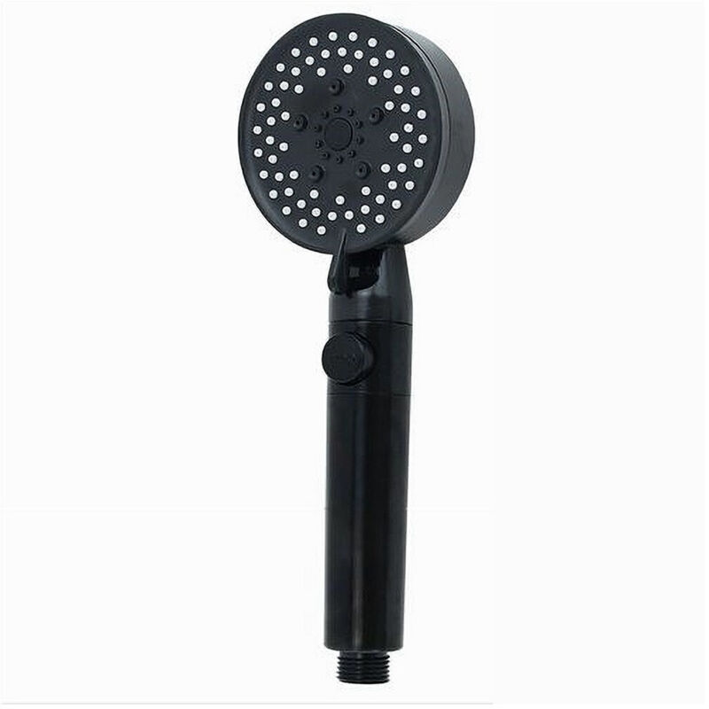 foto del prodotto trade shop traesio cleafe doccetta soffione doccia bagno multigetto cornetta nero moderno 8.5 x 25cm 87526 