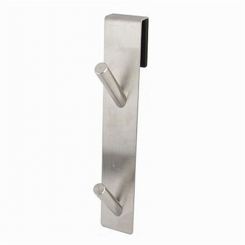 foto del prodotto trade shop traesio cleafe gancio doppio per porta box doccia per appendere asciugamani bagno 4x18 cm 87766 