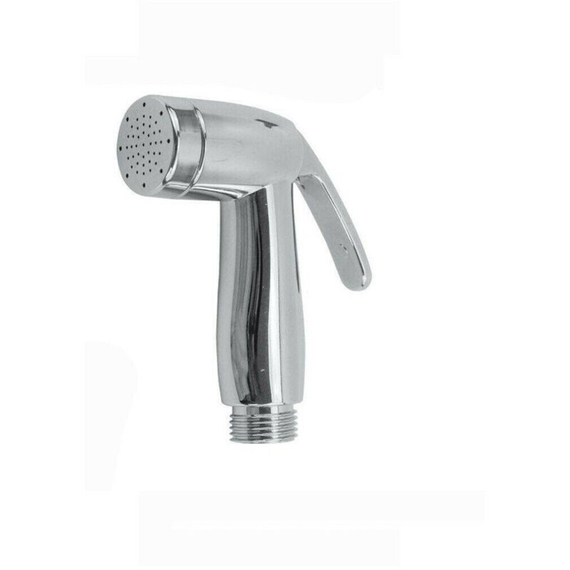 foto del prodotto trade shop traesio - cleafe - idroscopino in abs cromato con pulsante shut/off per pulizia di wc bidet 69307 -