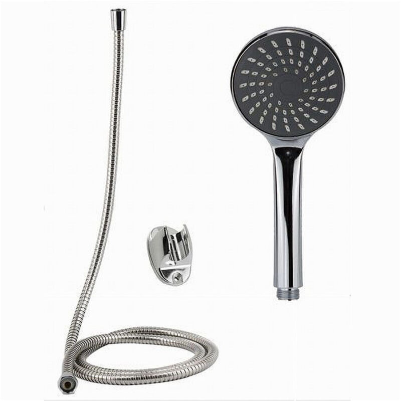 foto del prodotto trade shop traesio cleafe kit bagno doccetta doccino soffione doccia con laccio 1,8mt staffa 69104 rotondo 