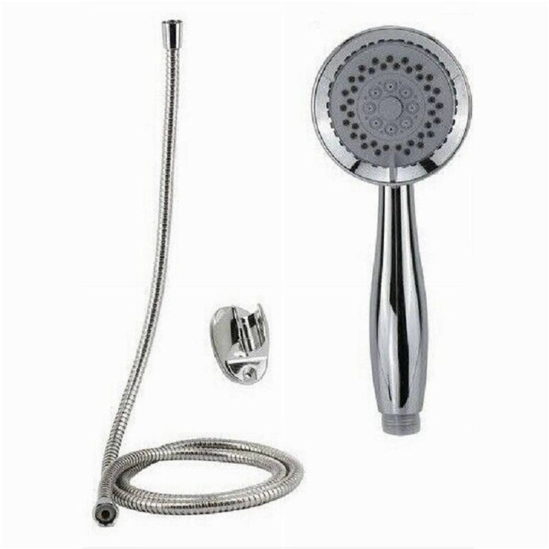 foto del prodotto trade shop traesio cleafe kit bagno doccetta doccino soffione doccia tondo con laccio 1,8 mt staffa 69063 