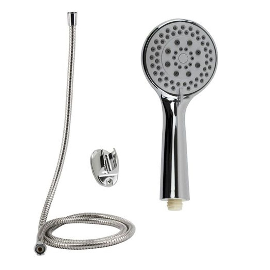 foto del prodotto trade shop traesio cleafe kit bagno doccetta doccino soffione doccia tondo con laccio 1,8 mt staffa 69069 