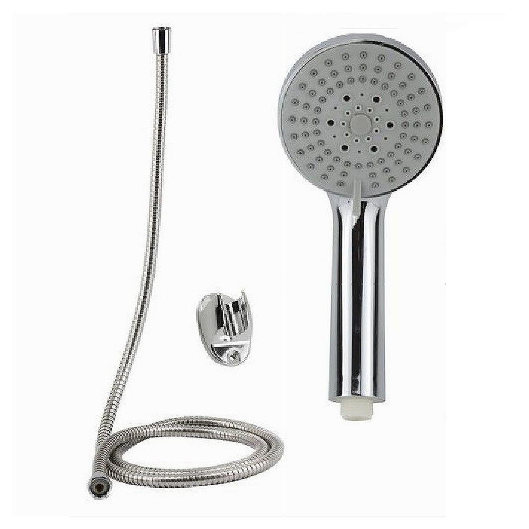 foto del prodotto trade shop traesio cleafe kit bagno doccetta doccino soffione doccia tondo con laccio 1,8 mt staffa 69084 
