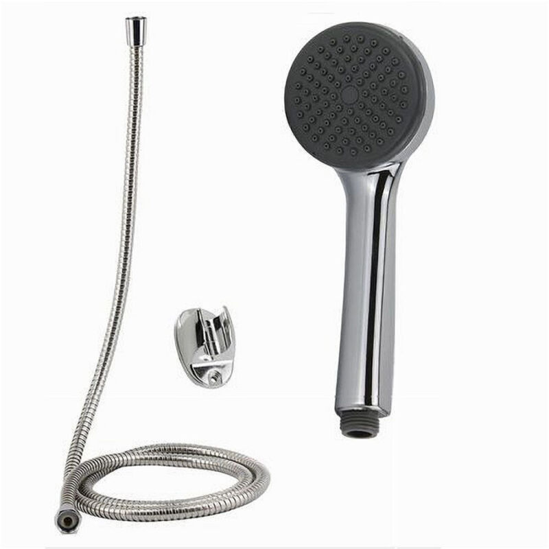 foto del prodotto trade shop traesio cleafe kit bagno doccetta tonda doccino soffione doccia con laccio 1,8 mt staffa 69102 