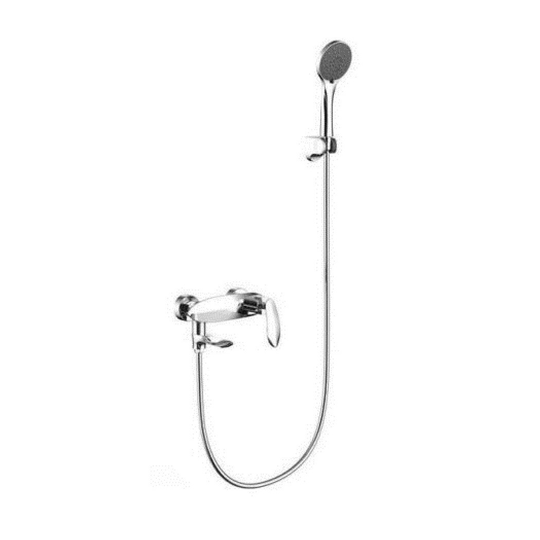 foto del prodotto trade shop traesio cleafe kit completo rubinetto miscelatore vasca da bagno doccetta cromata luxury 