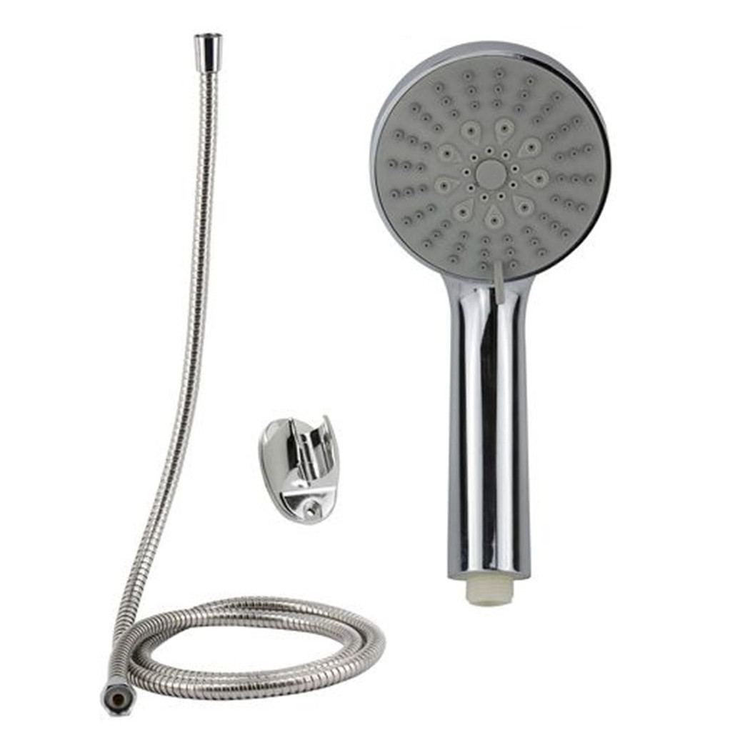 foto del prodotto trade shop traesio cleafe kit doccetta bagno doccino tondo soffione doccia con laccio 1,8mt staffa 69043 