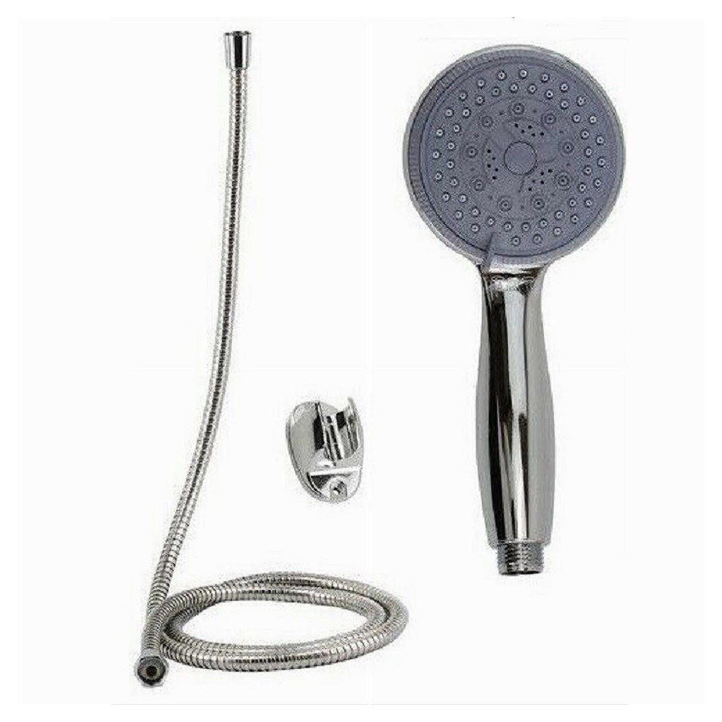 foto del prodotto trade shop traesio cleafe kit doccetta doccino bagno tondo soffione doccia con laccio 1,8 mt staffa 69100 