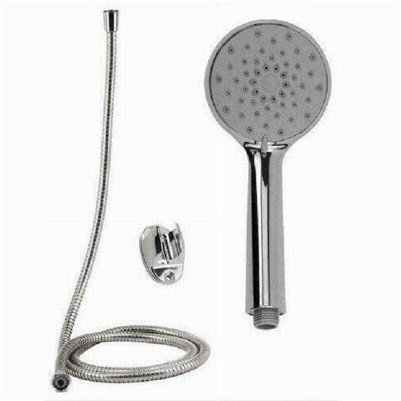 foto del prodotto trade shop traesio cleafe kit doccetta doccino soffione doccia bagno rotondo con laccio 1,8mt staffa 69348 