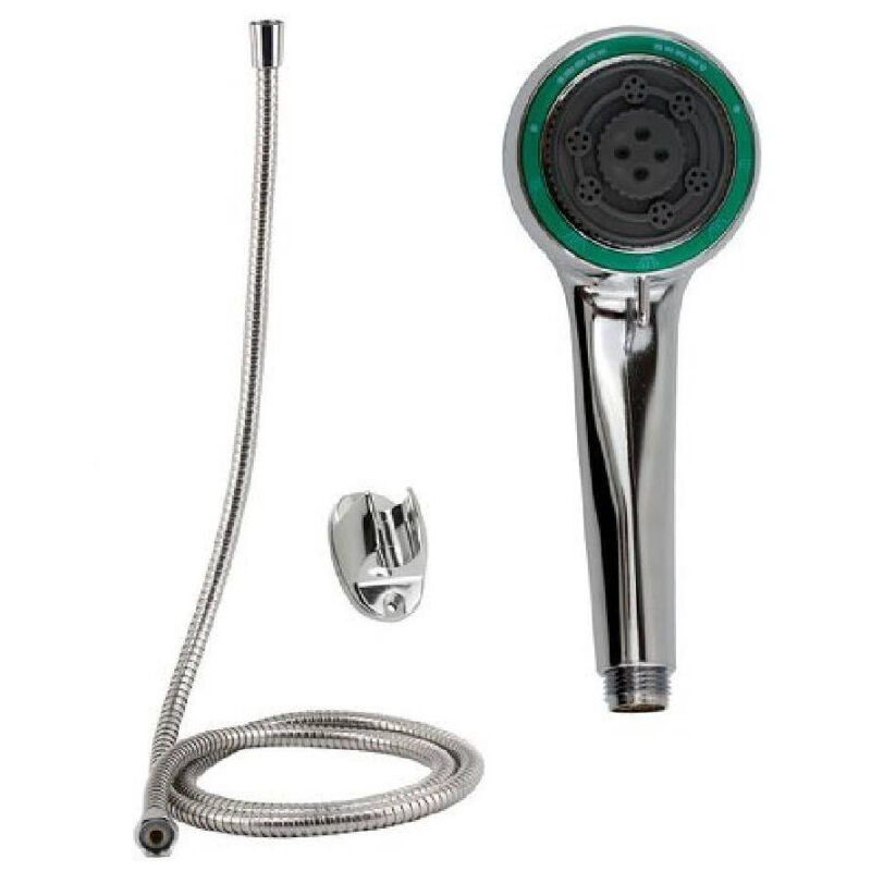 foto del prodotto trade shop traesio cleafe kit doccetta doccino soffione doccia bagno tondo con laccio 1,8mt staffa 69112 