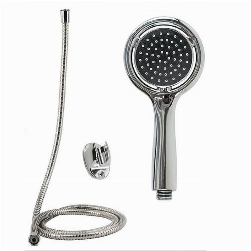 foto del prodotto trade shop traesio cleafe kit doccetta doccino tondo soffione doccia con laccio 1,8 mt staffa bagno 59169 