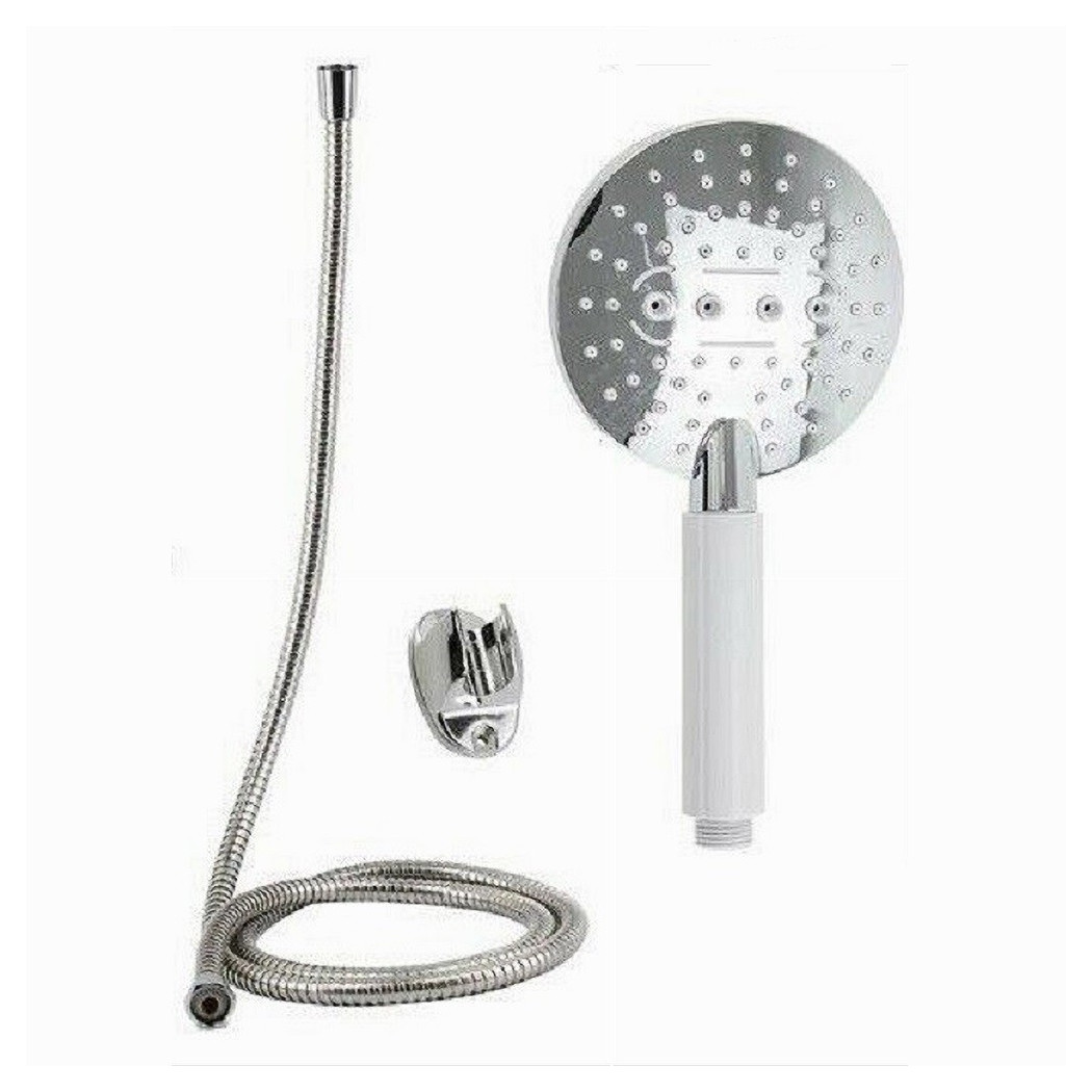 foto del prodotto trade shop traesio cleafe kit doccetta tonda doccino soffione doccia con laccio 1,8 mt staffa 59173 bagno 
