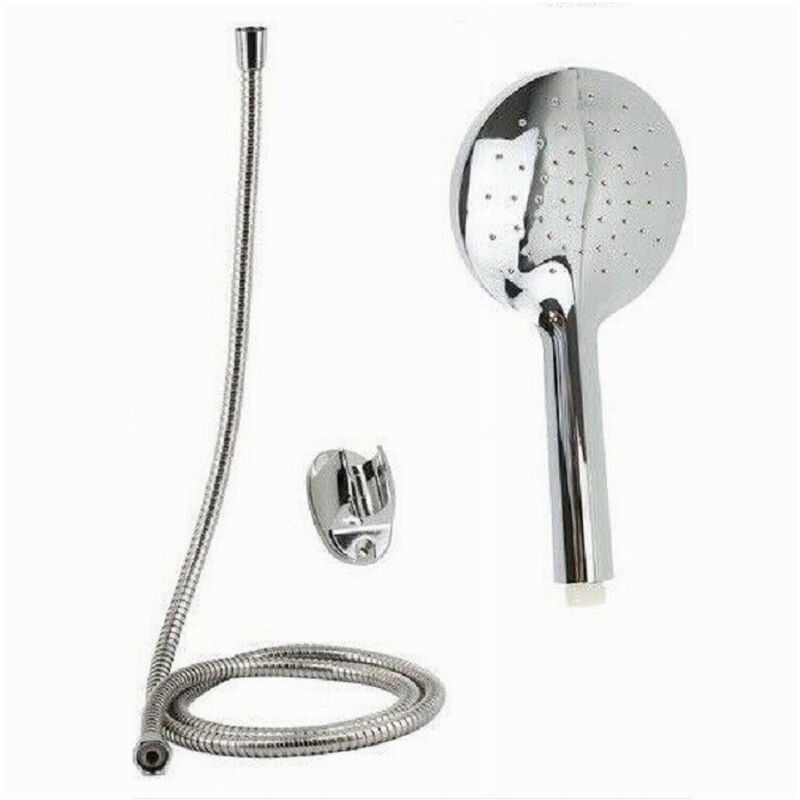 foto del prodotto trade shop traesio cleafe kit doccetta tonda doccino soffione doccia con laccio 1,8 mt staffa bagno 59228 