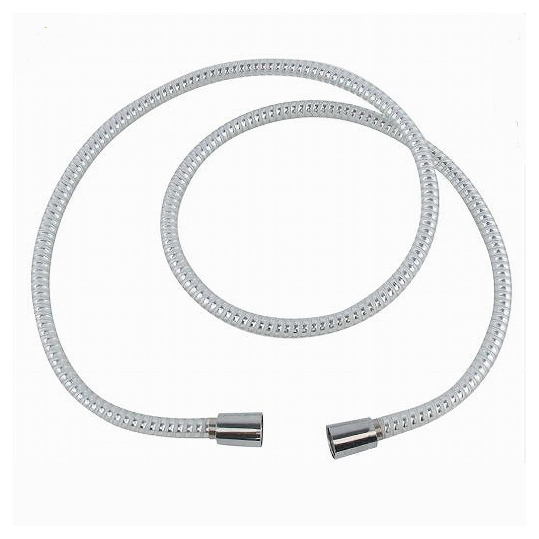 foto del prodotto trade shop traesio cleafe laccio tubo flessibile doccia biflex cromo bianco universale lungo 1.5 mt 87302 