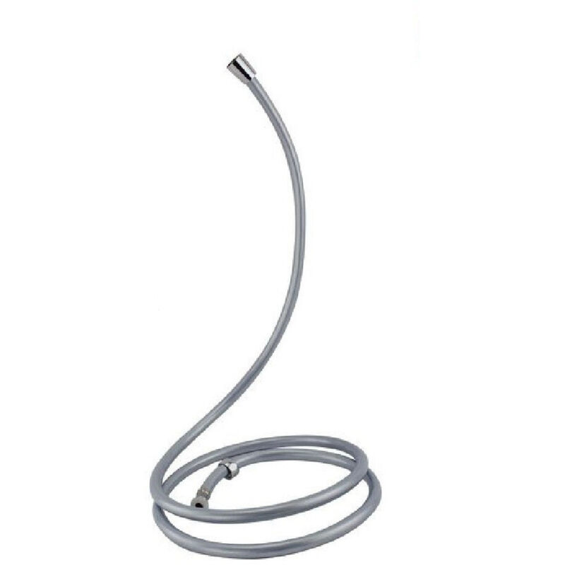 foto del prodotto trade shop traesio cleafe laccio tubo flessibile doccia in pvc grigio universale lunghezza 1,8 metri 69231 