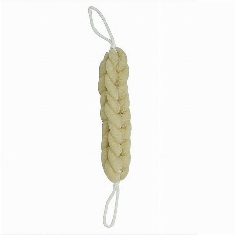 foto del prodotto trade shop traesio cleafe lavaschiena spugna rete esfoliante bagno doccia a treccia scrubber 79591 gialla 