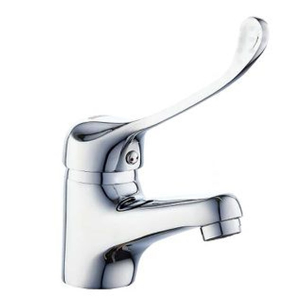 foto del prodotto trade shop traesio cleafe miscelatore rubinetto bagno per lavandino lavabo ottone cromato clinica 69205 
