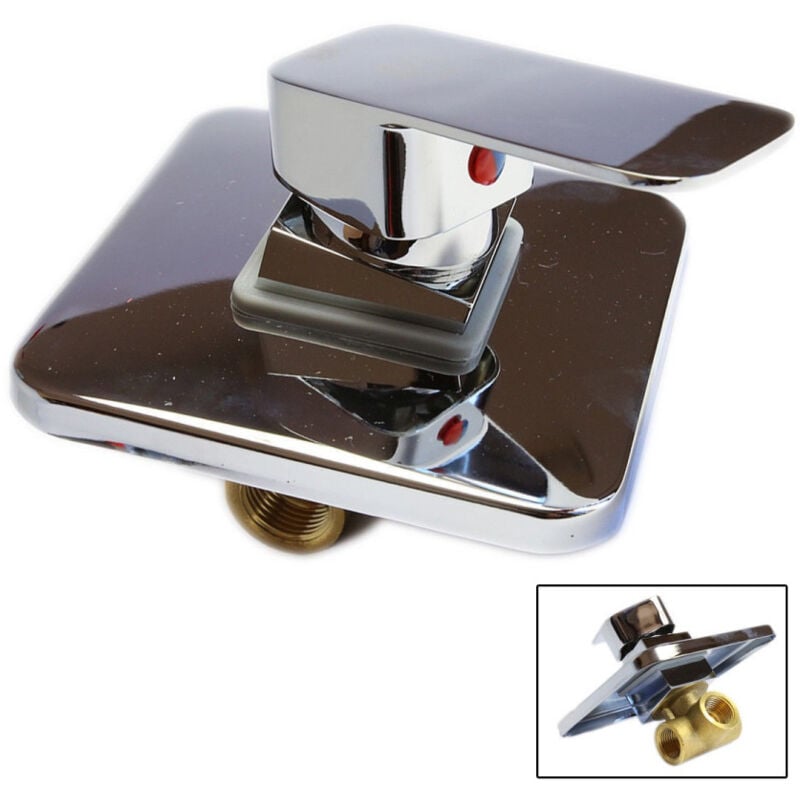foto del prodotto trade shop traesio cleafe miscelatore rubinetto doccia incasso quadrato monocomando vasca bagno cromato 