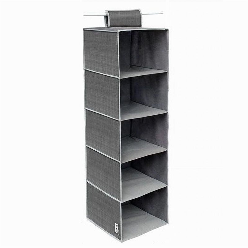 foto del prodotto trade shop traesio cleafe organizer armadio porta tutto pensile tessuto scarpe borse 5 piani 30x30x100cm 