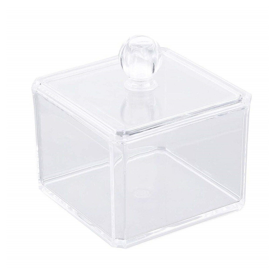 foto del prodotto trade shop traesio cleafe organizer contenitore quadrato porta dischetti struccanti trucco espositore acrilico 
