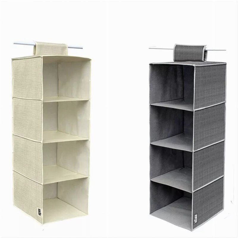 foto del prodotto trade shop traesio cleafe organizer per armadio con 4 ripiani porta oggetti salvaspazio 80x30x30 cm 69702 