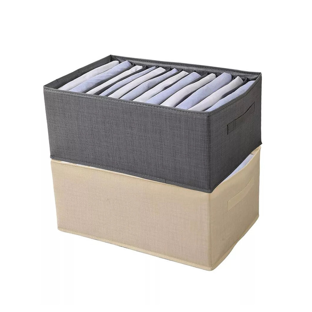 foto del prodotto trade shop traesio cleafe organizer salvaspazi armadi pieghevole 12 scomparti contenitore 44x20x30cm 87405 