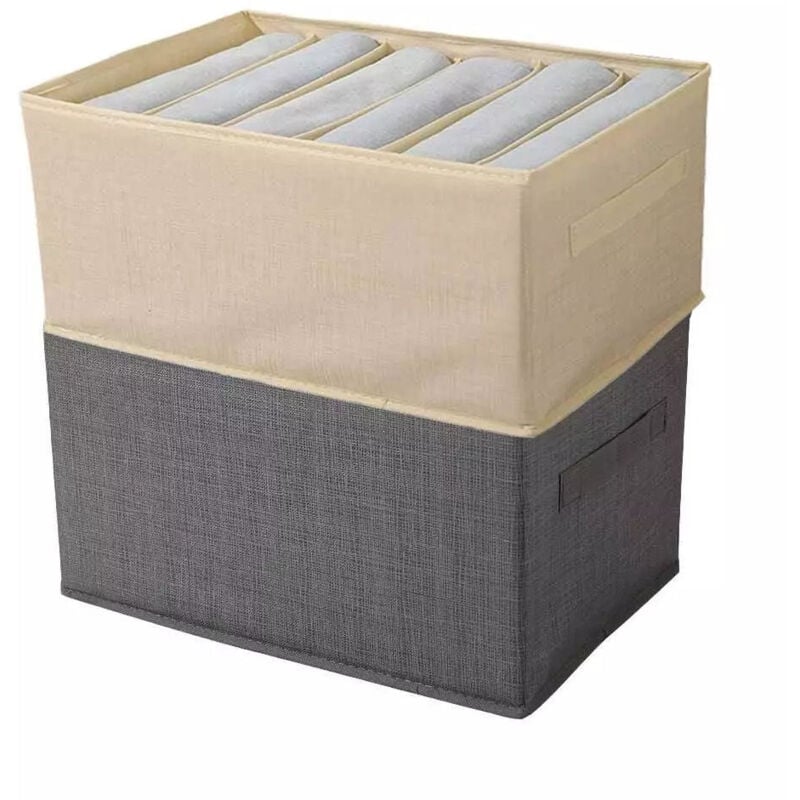 foto del prodotto trade shop traesio - cleafe - organizer salvaspazio per armadi scatola pieghevole 6 scomparti 36x20x25cm 87401 -