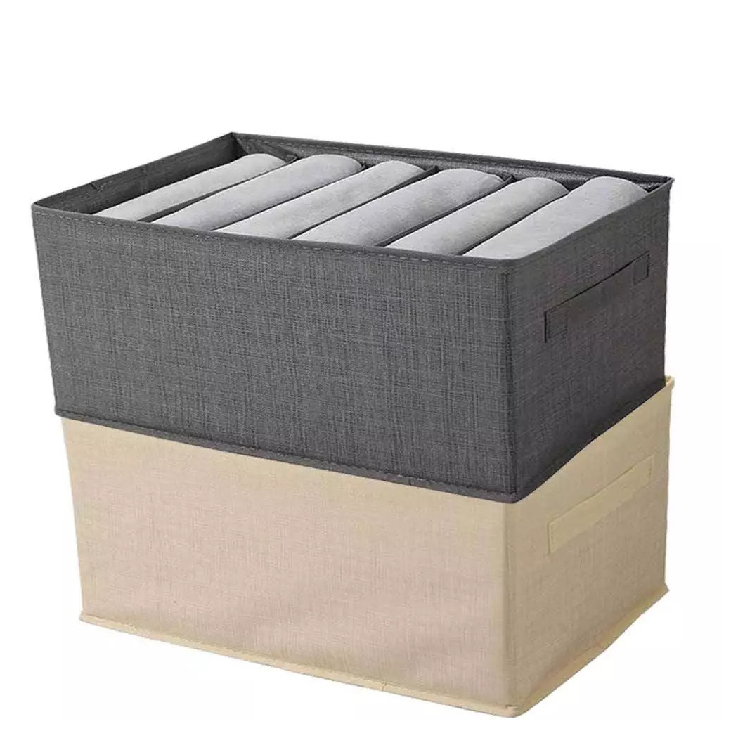 foto del prodotto trade shop traesio cleafe organizer salvaspazio per armadi scatola pieghevole 6 scomparti 44x20x30cm 87403 