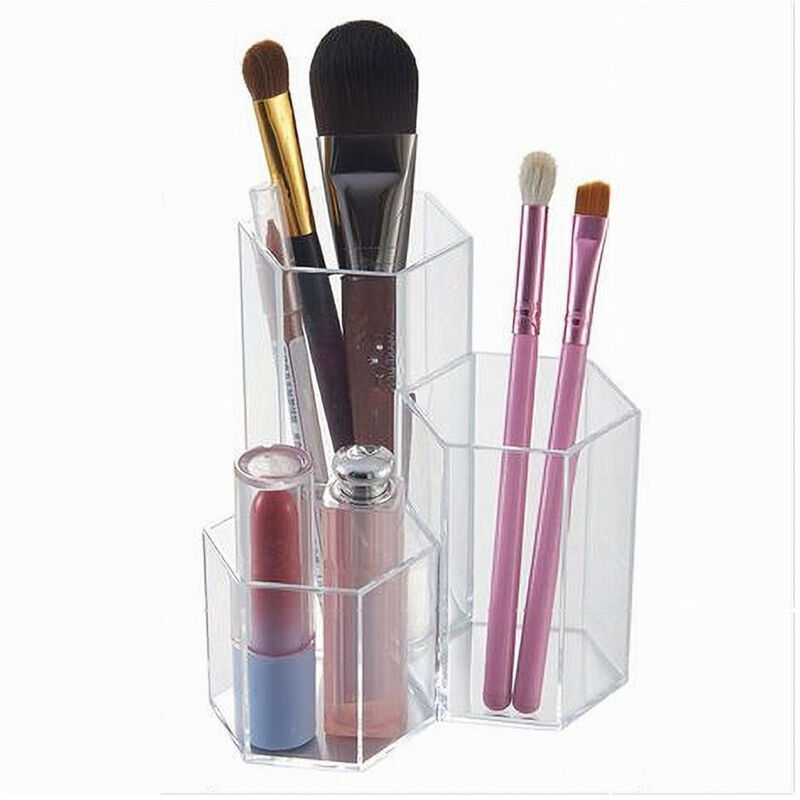 foto del prodotto trade shop traesio - cleafe - organizer trasparente crilex per gioielli trucchi cosmetici makeup 12x11cm 59062 -