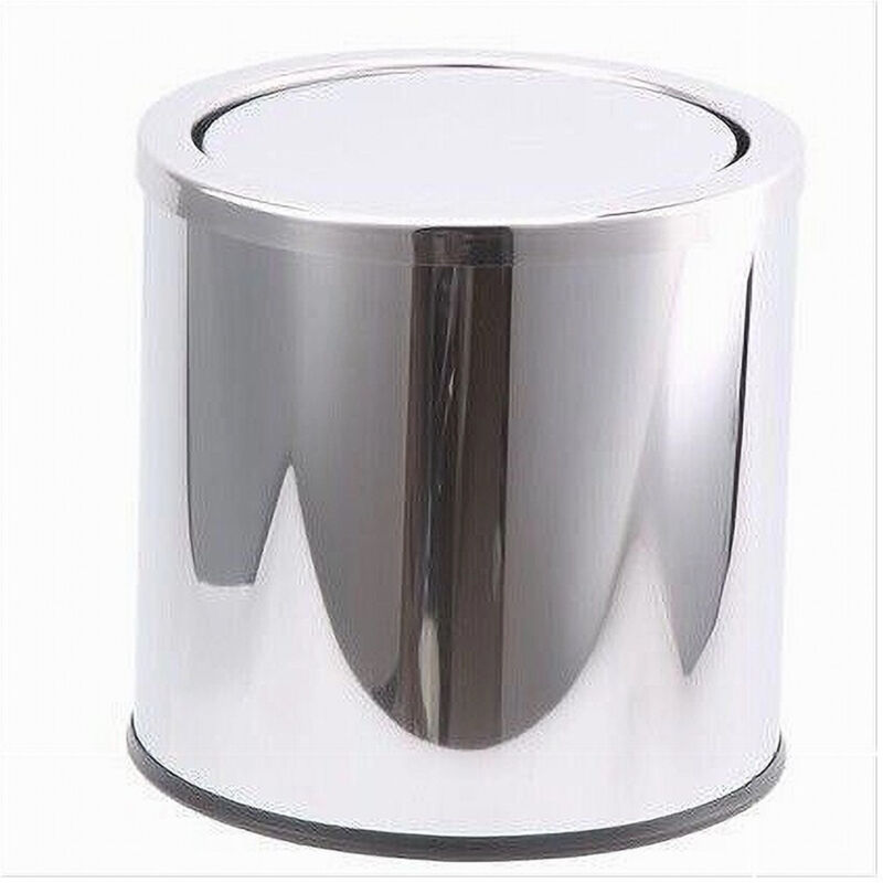 foto del prodotto trade shop traesio cleafe pattumiera acciaio 5 litri bidone cestino spazzatura coperchio basculante 87463 