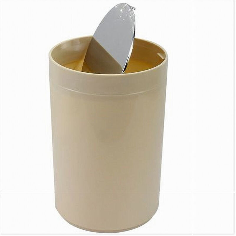 foto del prodotto trade shop traesio cleafe pattumiera cestino secchio rifiuti beige arredo bagno coperchio basculante 79885 