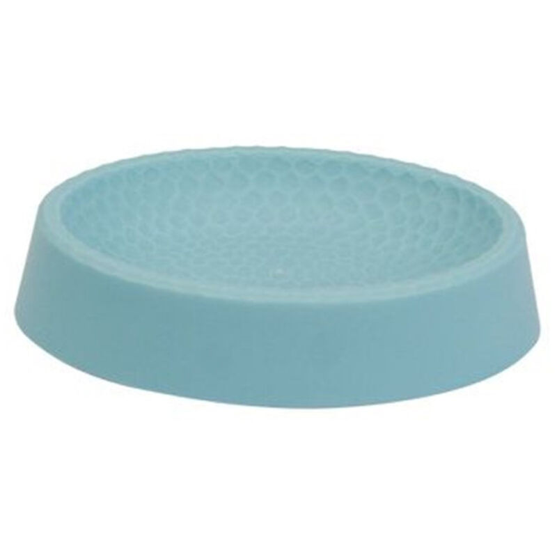 foto del prodotto trade shop traesio cleafe piattino per sapone azzurro lavorato portasaponetta moderno accessori bagno 79796 