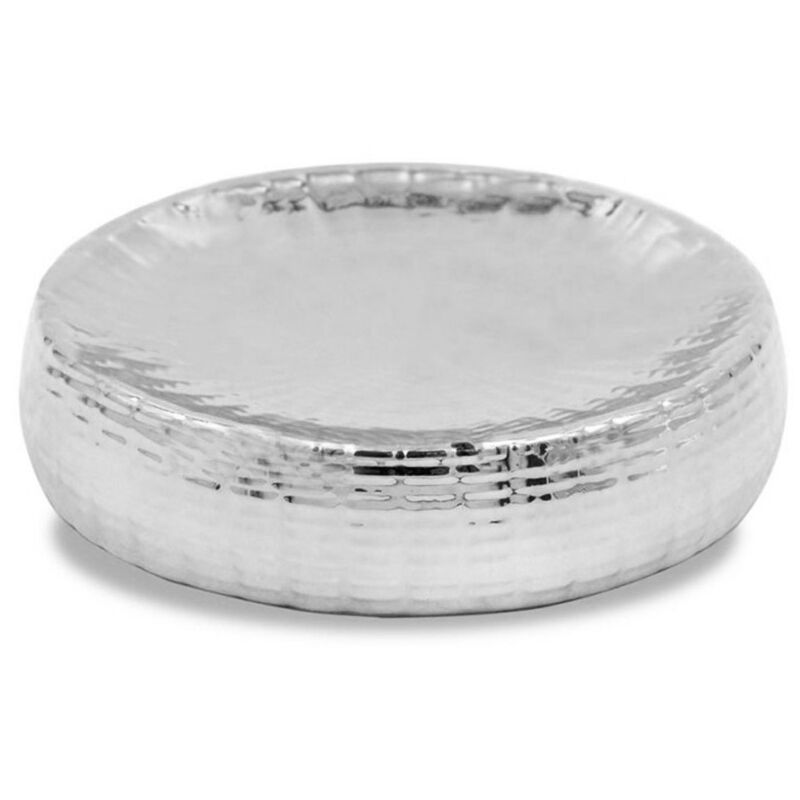 foto del prodotto trade shop traesio cleafe piattino porta sapone argento porta saponetta per bagno accessori arredo 59924 